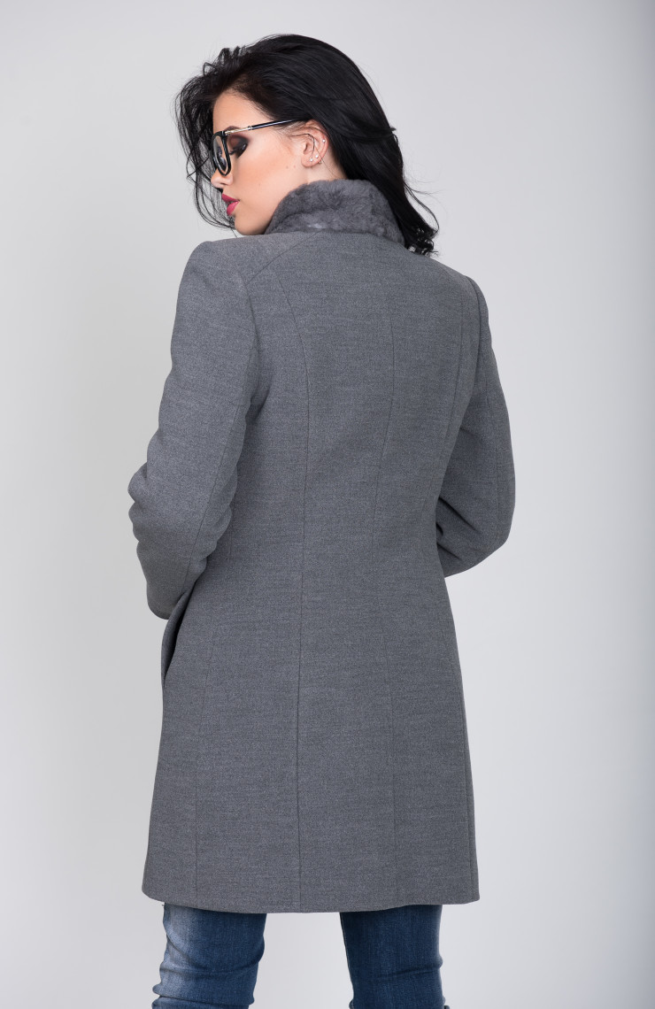 Пальто 1-028/9 Графит