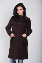 Пальто 1-041/9 Черный шоколад
