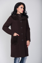 Пальто 1-041/9 Черный шоколад