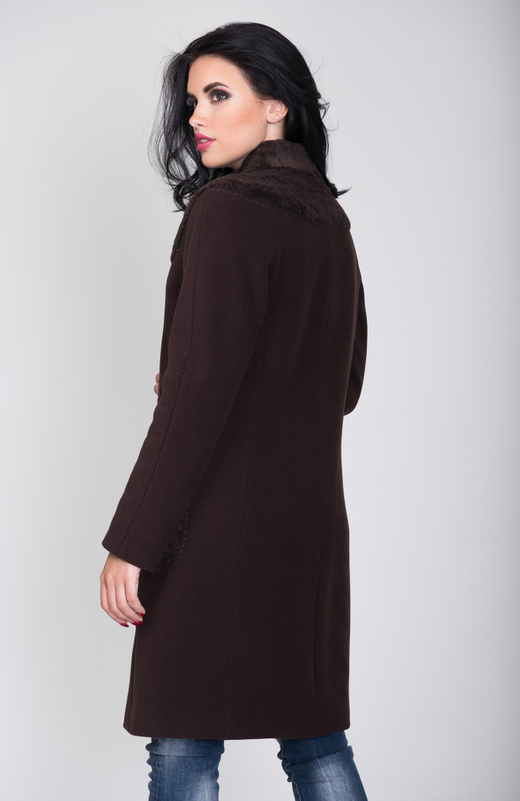 Пальто 1-041/9 Черный шоколад