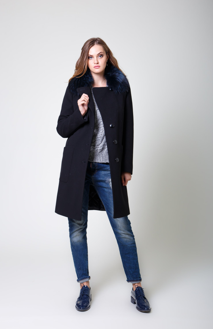 Пальто 1-061/9 Черный