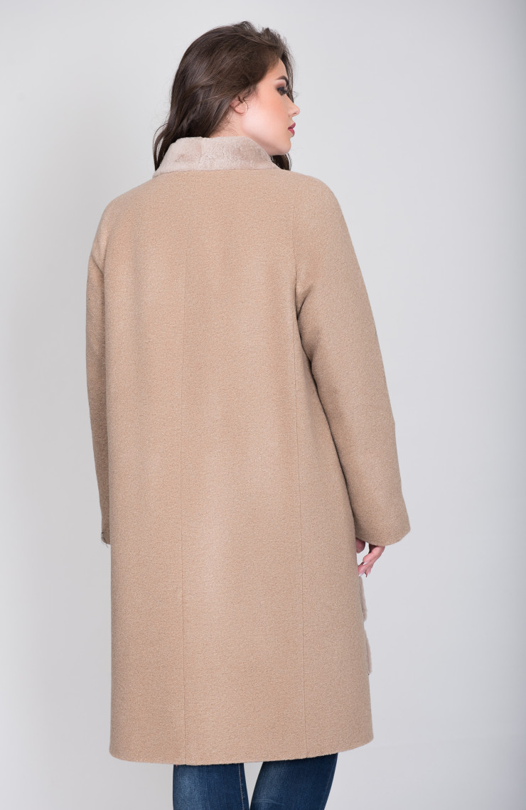 Пальто 1-084L Карамель