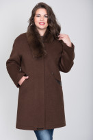 Пальто 1-095IT Шоколад