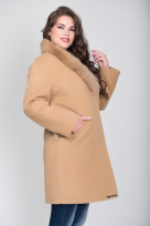 Пальто 1-095IT Кэмэл