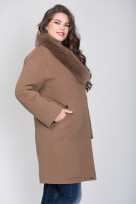 Пальто 1-095IT Молочный шоколад