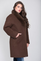 Пальто 1-095IT Шоколад