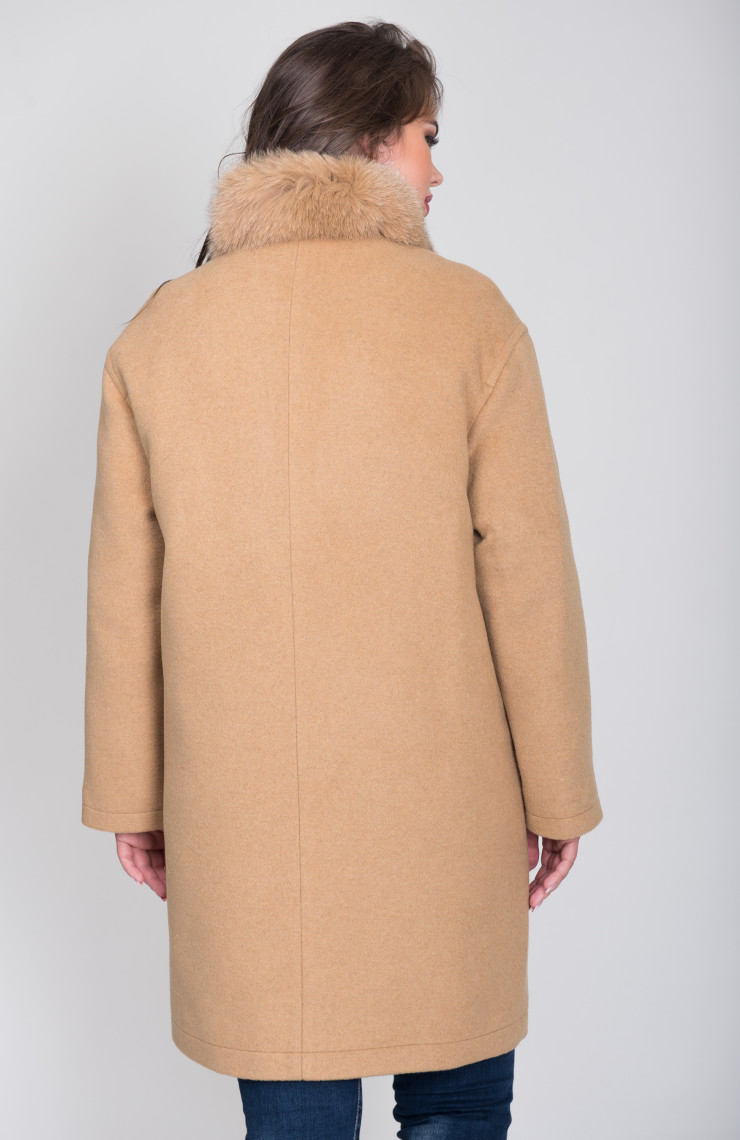 Пальто 1-095IT Кэмэл