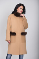 Пальто 1-097IT Кэмэл