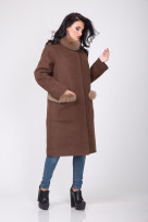 Пальто 1-097IT Шоколад