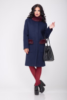 Пальто 1-097IT Темно-синий