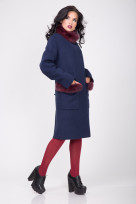 Пальто 1-097IT Темно-синий