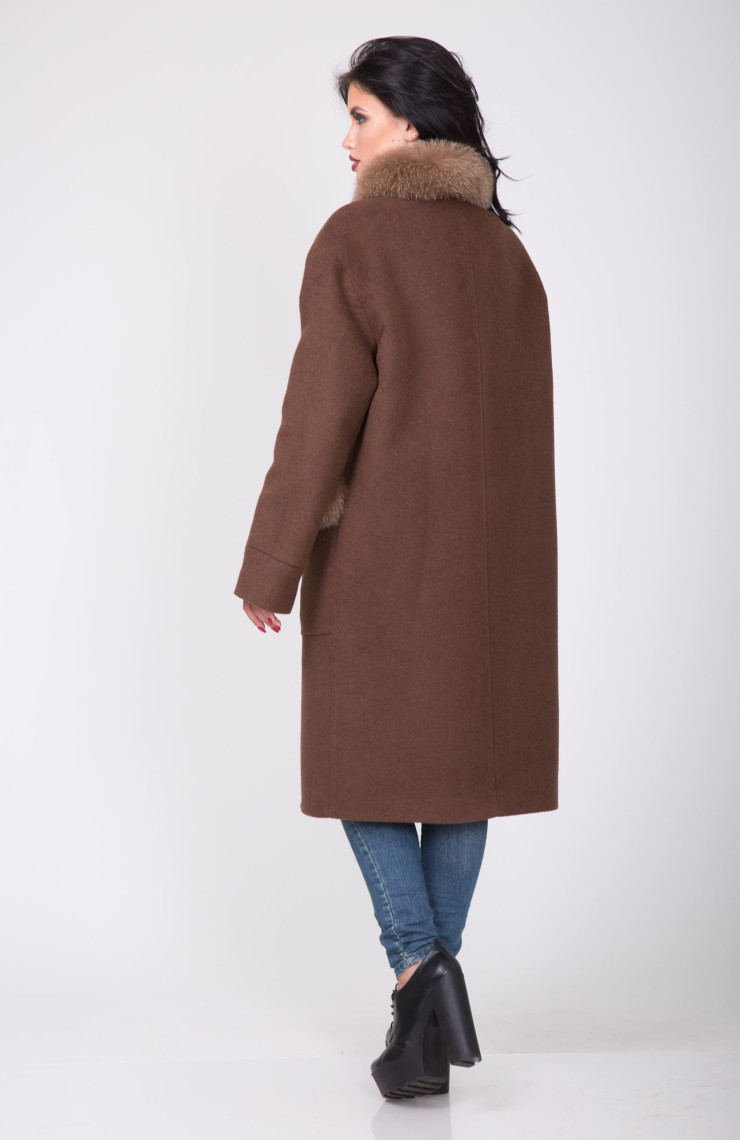 Пальто 1-097IT Шоколад