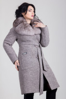 Пальто 1-179L Дымчато коричневый
