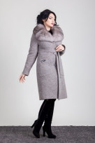 Пальто 1-179L Дымчато коричневый