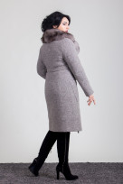 Пальто 1-179L Дымчато коричневый