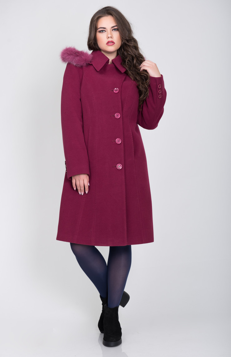 Пальто 10-43 Малиновый