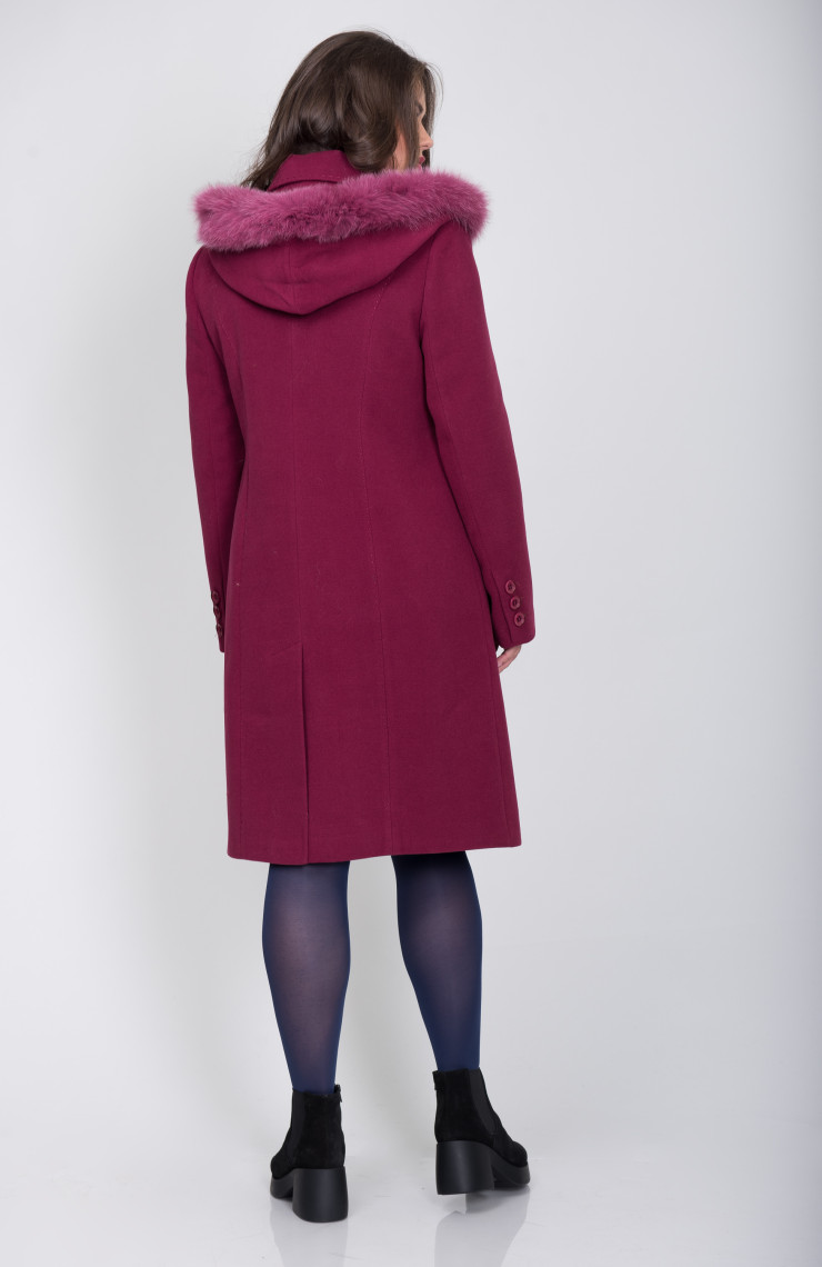 Пальто 10-43 Малиновый