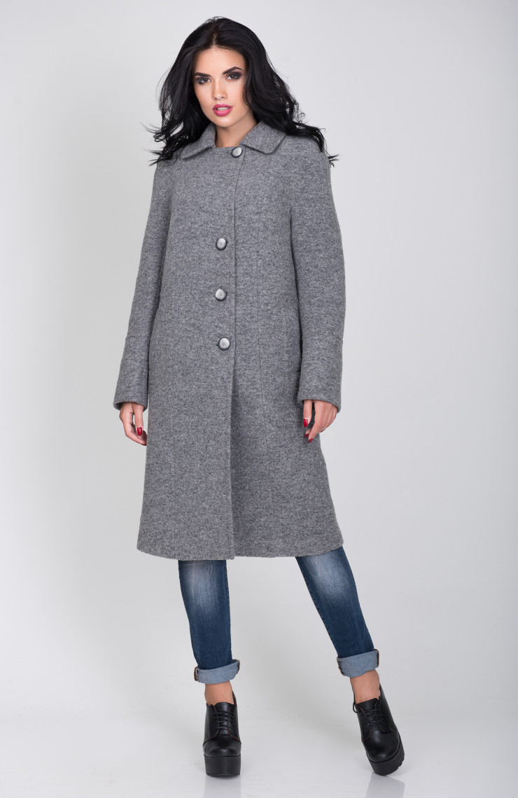 Пальто 2-338L Серый