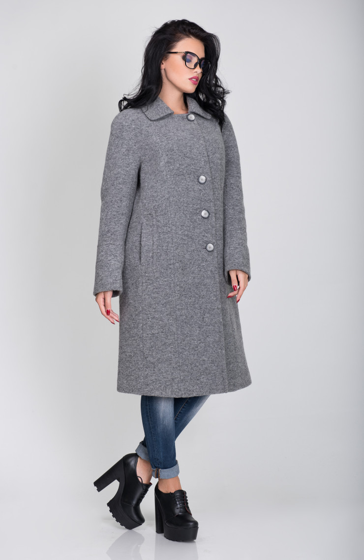 Пальто 2-338L Серый