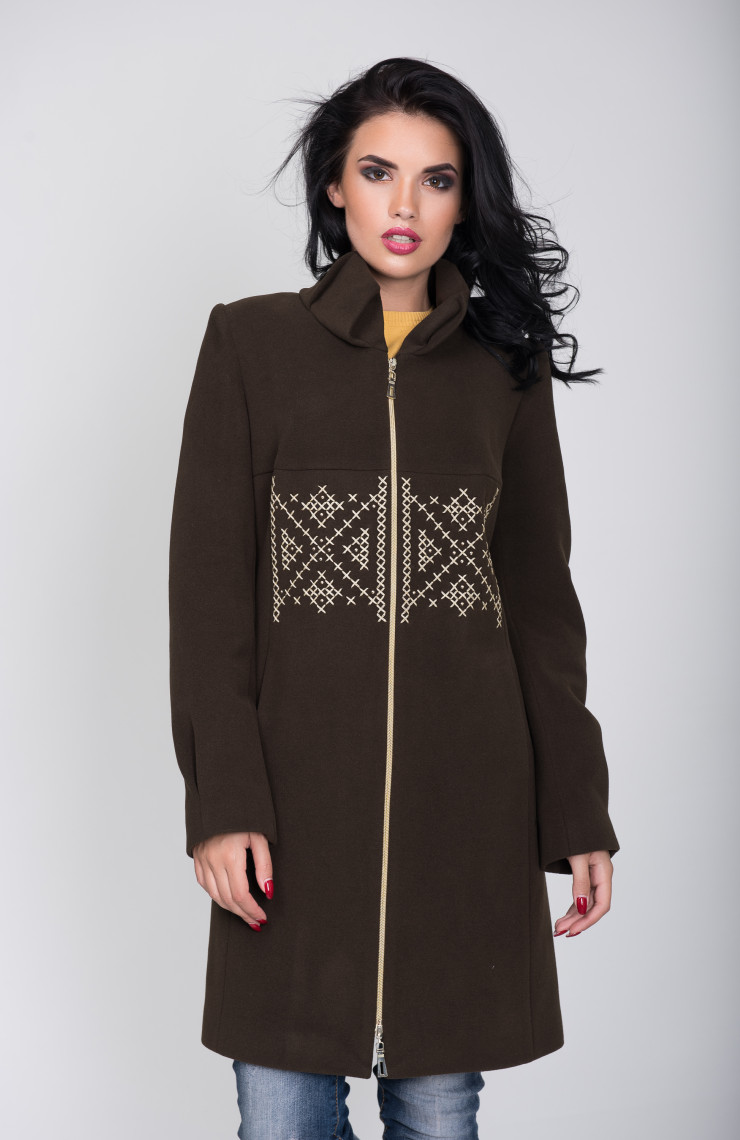 Пальто 2-342/9 Табак