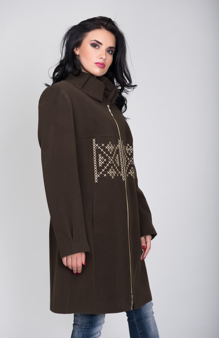 Пальто 2-342/9 Табак