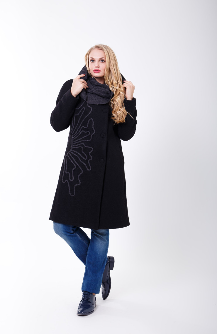 Пальто 2-357 Черный