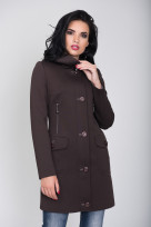Пальто 2-385 Черный шоколад