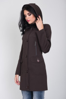 Пальто 2-385 Черный шоколад