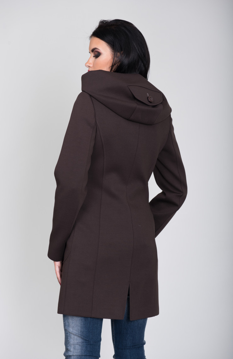 Пальто 2-385 Черный шоколад