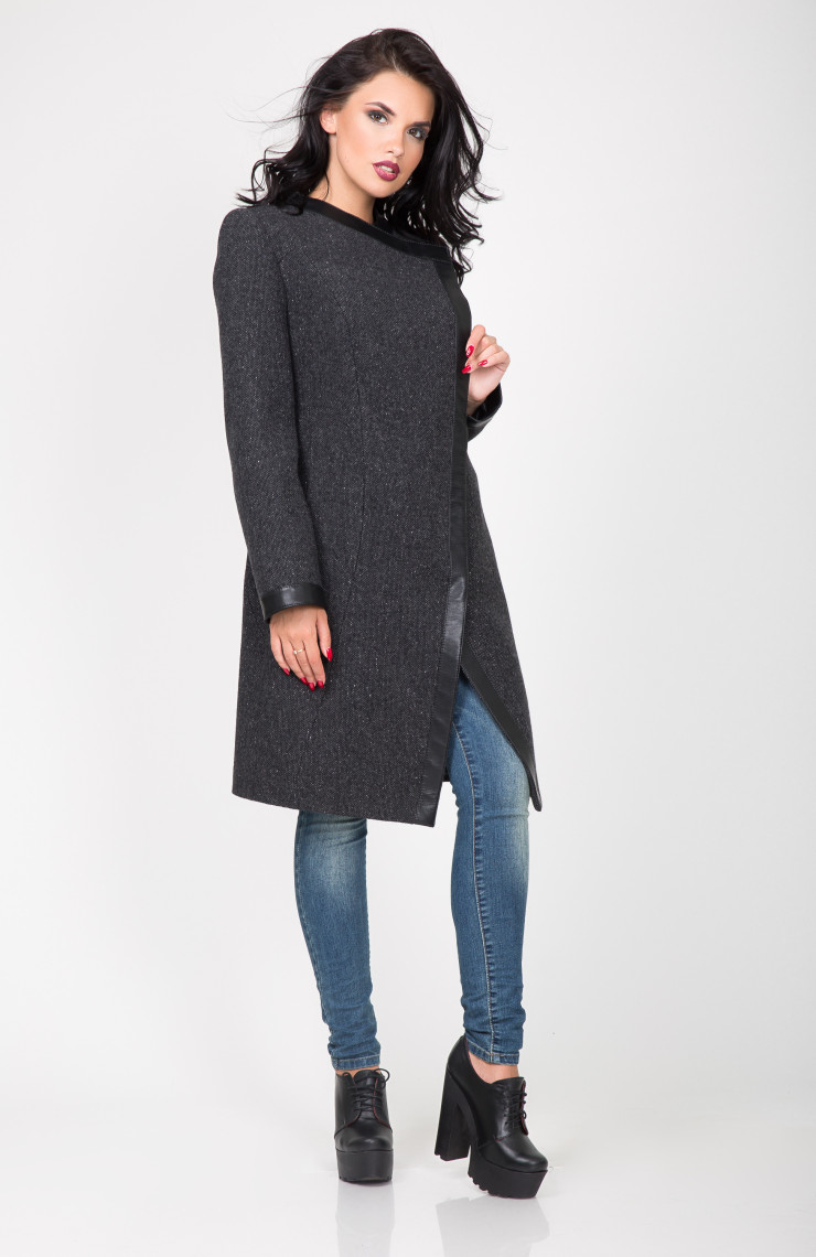 Пальто 2-391 Темно-серый