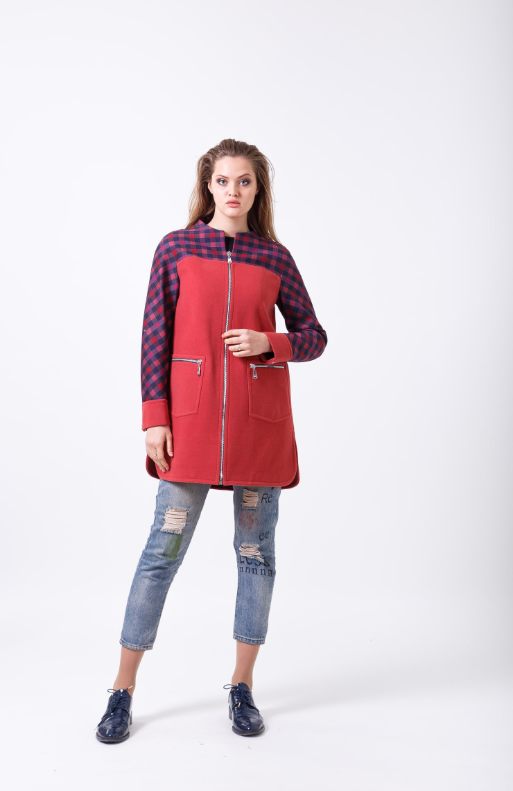 Пальто 2-412/9 Кораловый