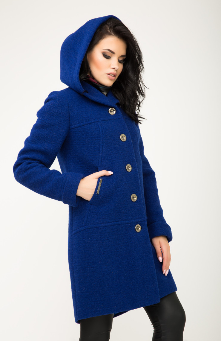 Пальто 2-416L Кобальт