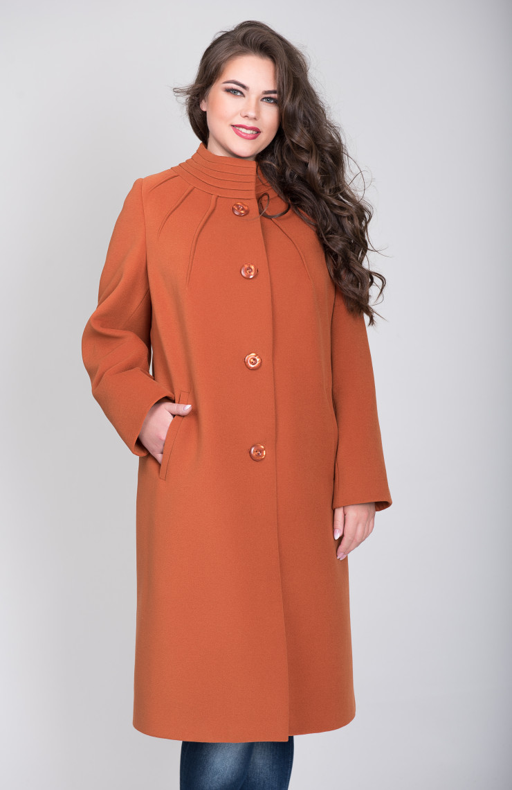 Пальто 2-421/9 Светло-терракотовый