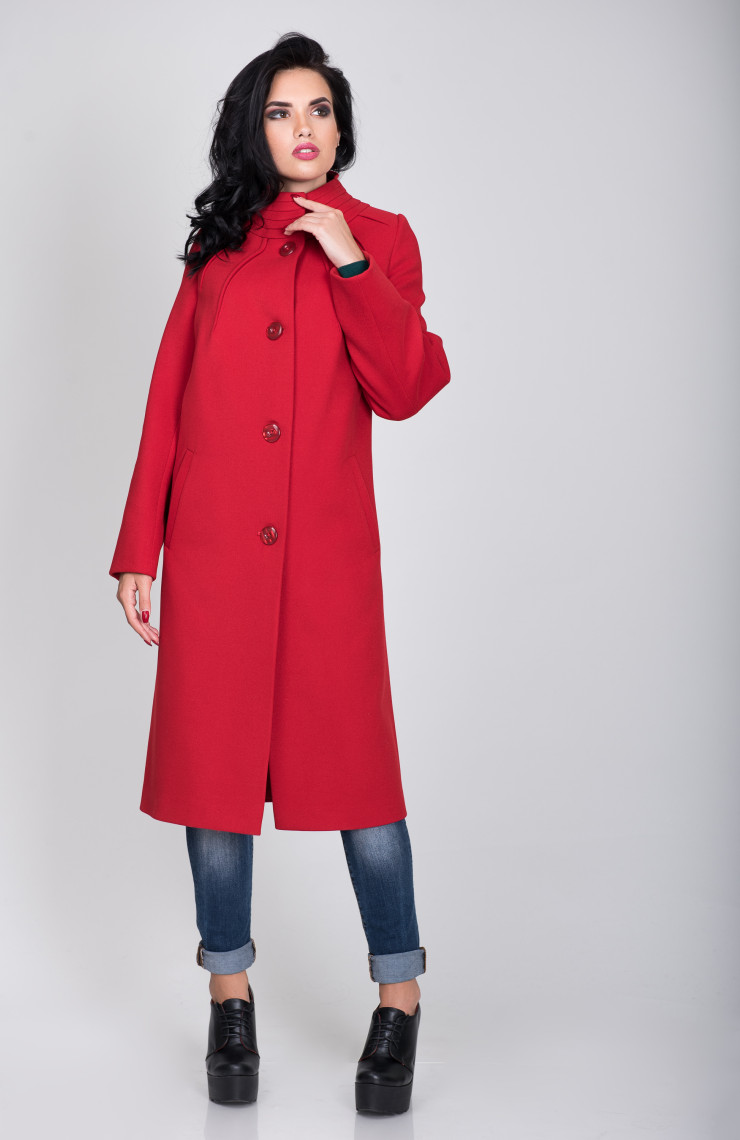 Пальто 2-421/9 Темно-красный
