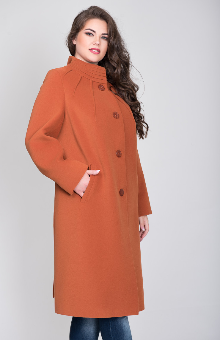 Пальто 2-421/9 Светло-терракотовый