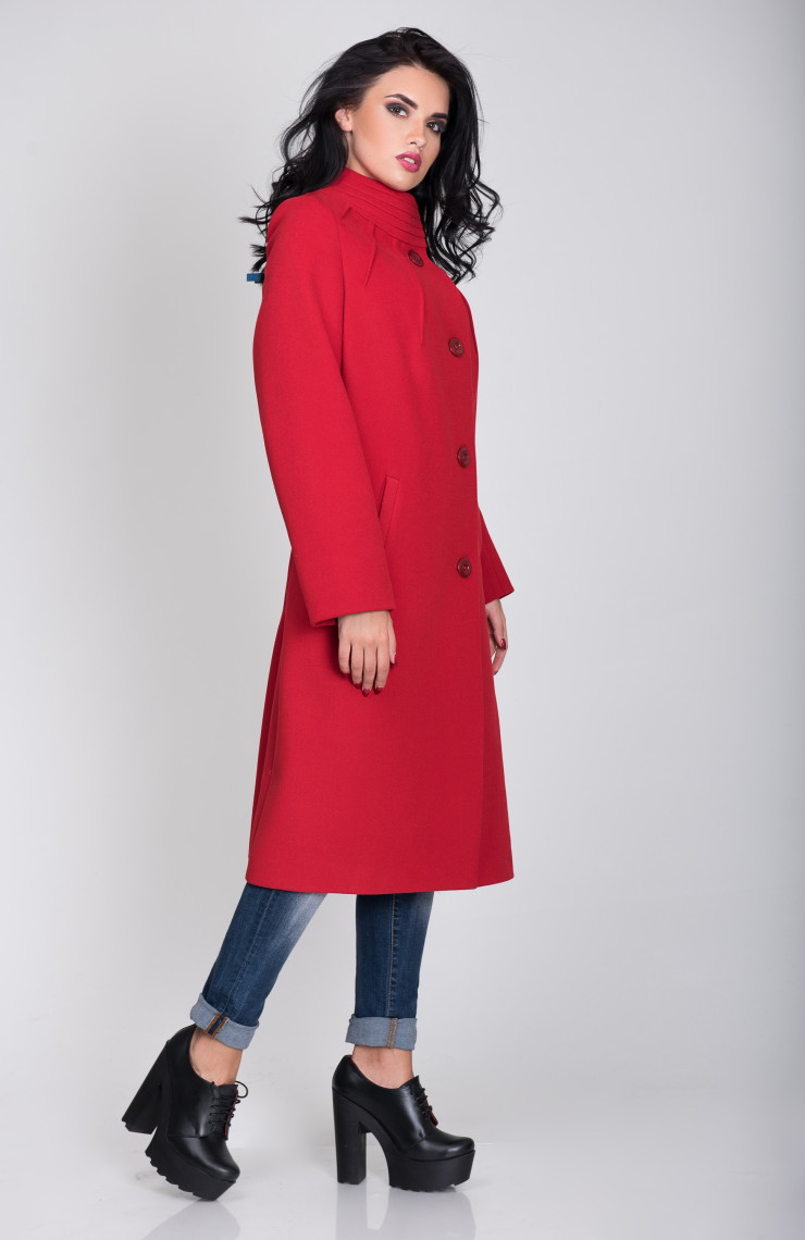 Пальто 2-421/9 Темно-красный
