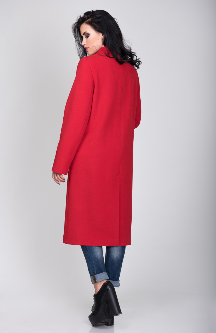 Пальто 2-421/9 Темно-красный