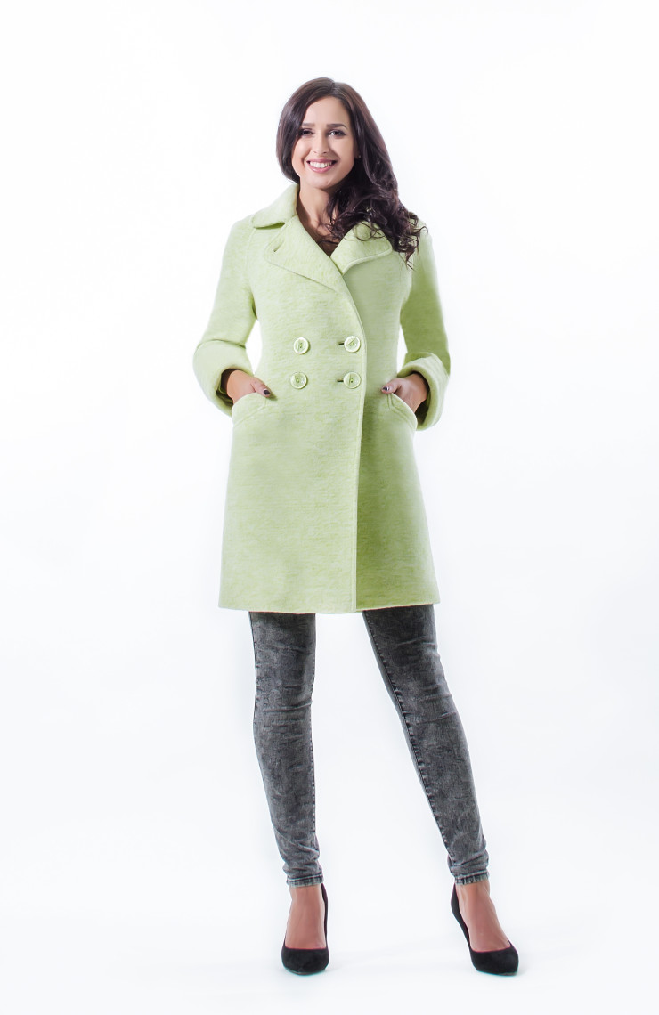 Пальто 2-424L Салатовый