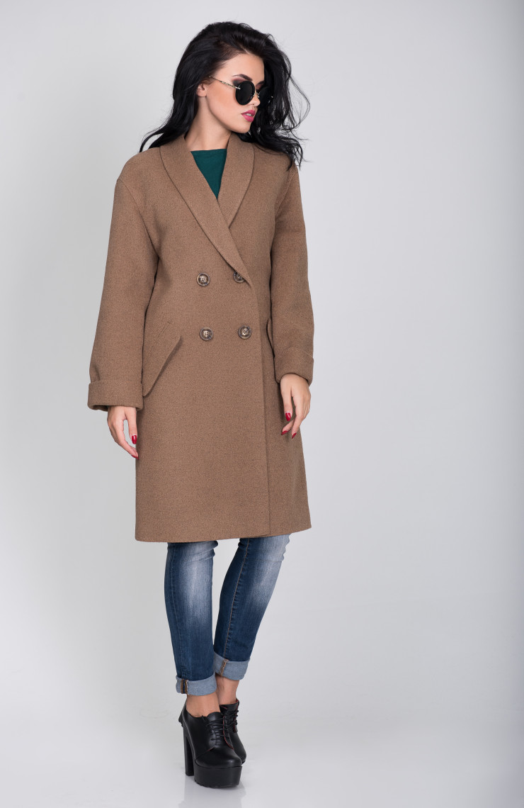 Пальто 2-448IT Молочный шоколад
