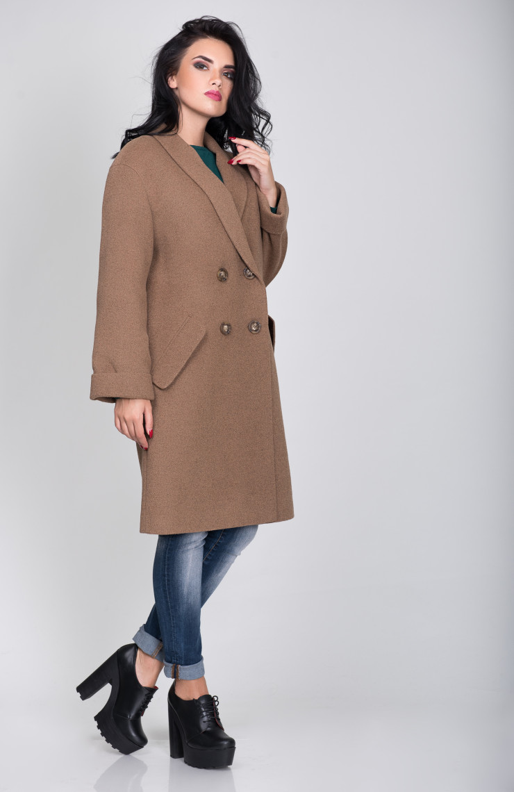 Пальто 2-448IT Молочный шоколад