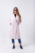 Пальто 2-473L Бело-розовый