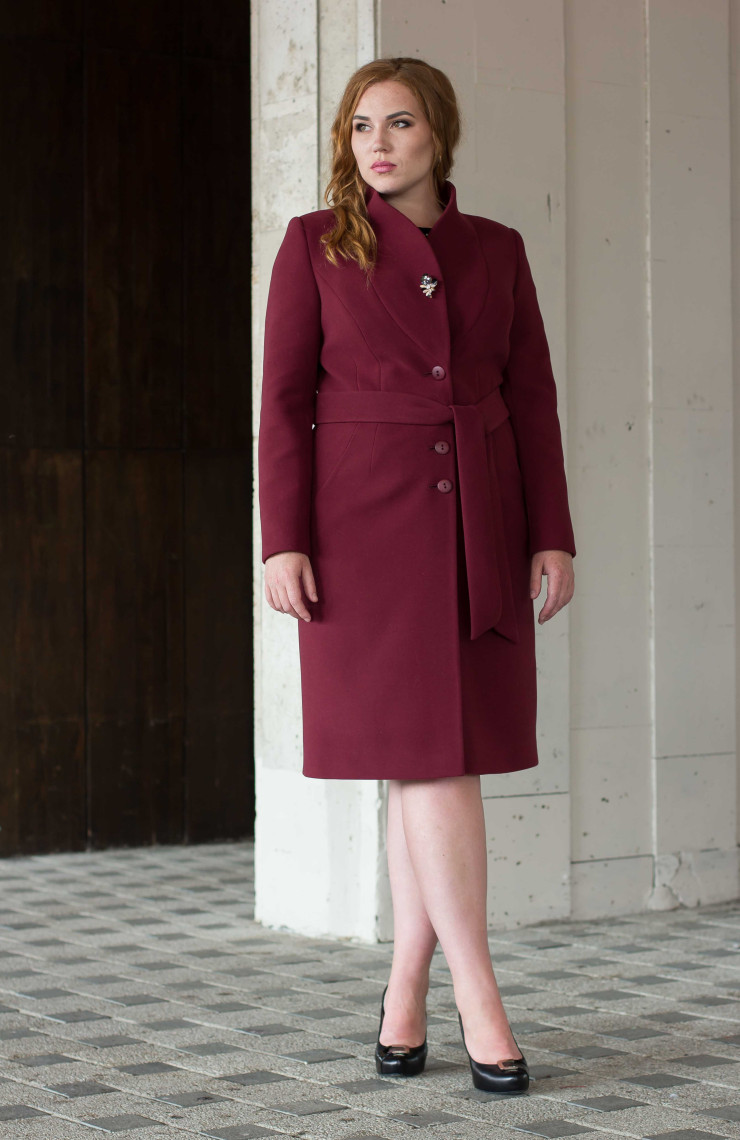 Пальто 2-483/9 Вишневый ликер