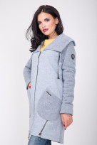 Пальто 2-493L Серо-голубой