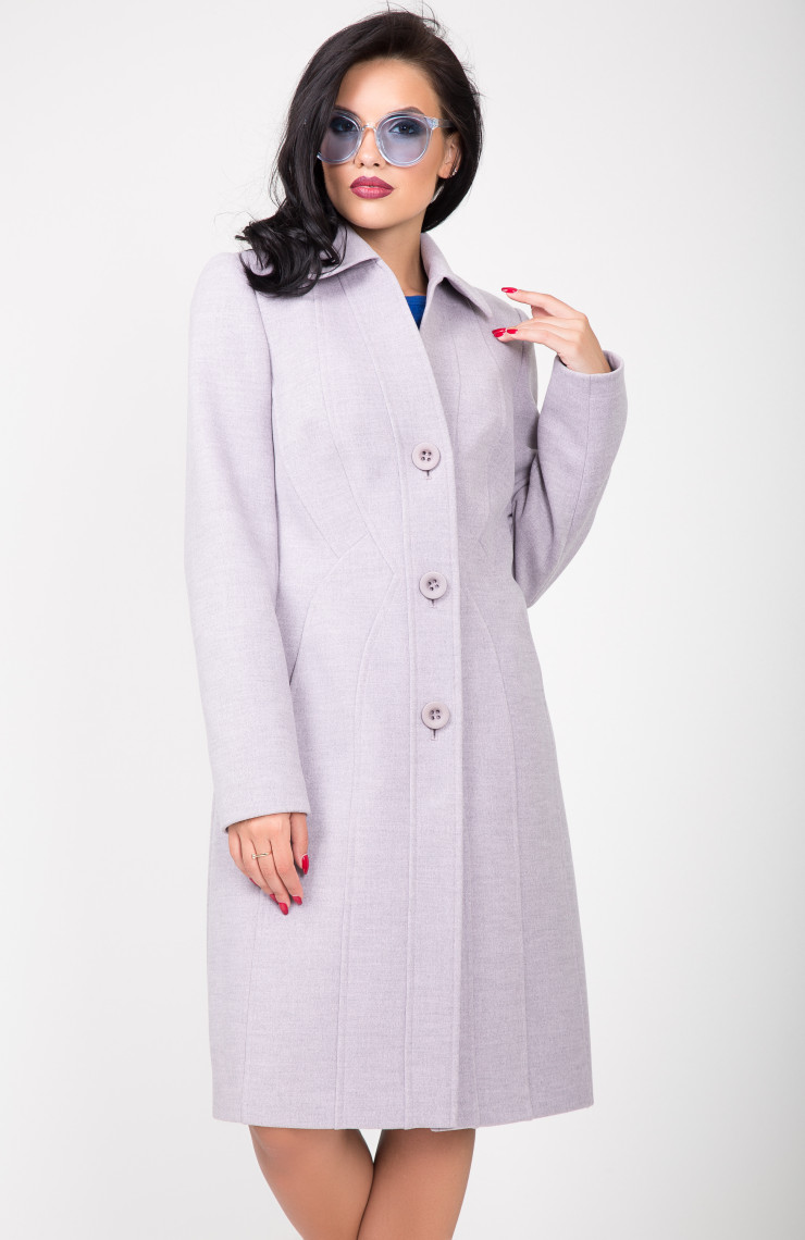 Пальто 2-505/9 Розовый лед