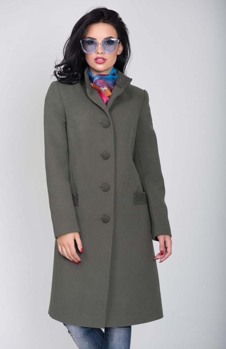 Пальто 2-516/9 Зеленый чай