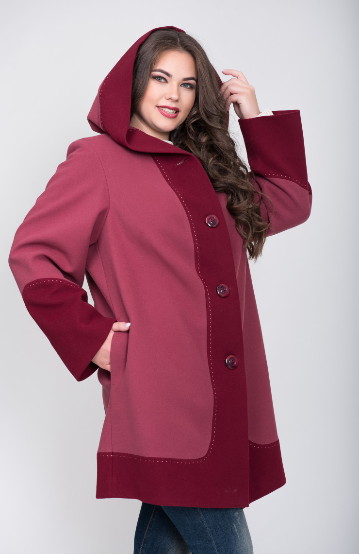 Пальто 2-540/9 Гранатовое вино