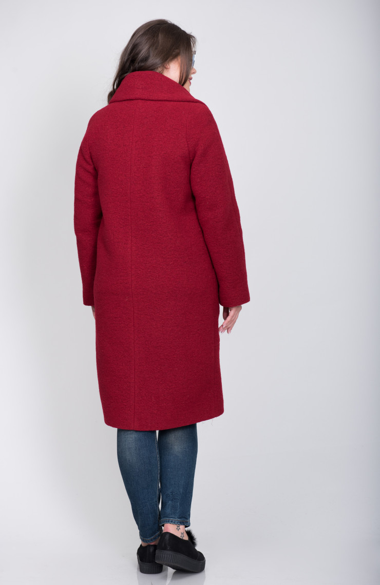 Пальто 2-579L Вишневый