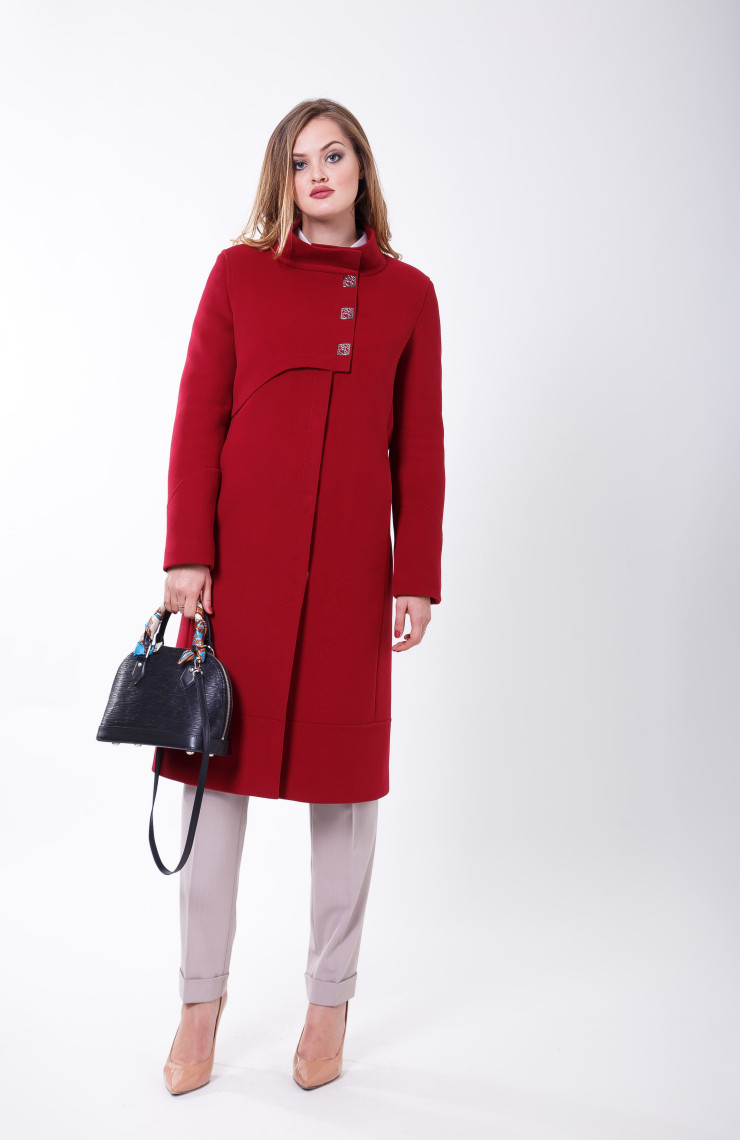 Пальто 2-601/9 Вишневый