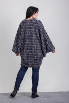 Пальто 3-091 Серо-синий