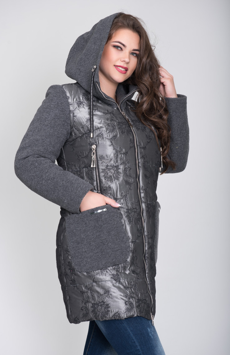 Плащ 4-017 Жаккард Цветок